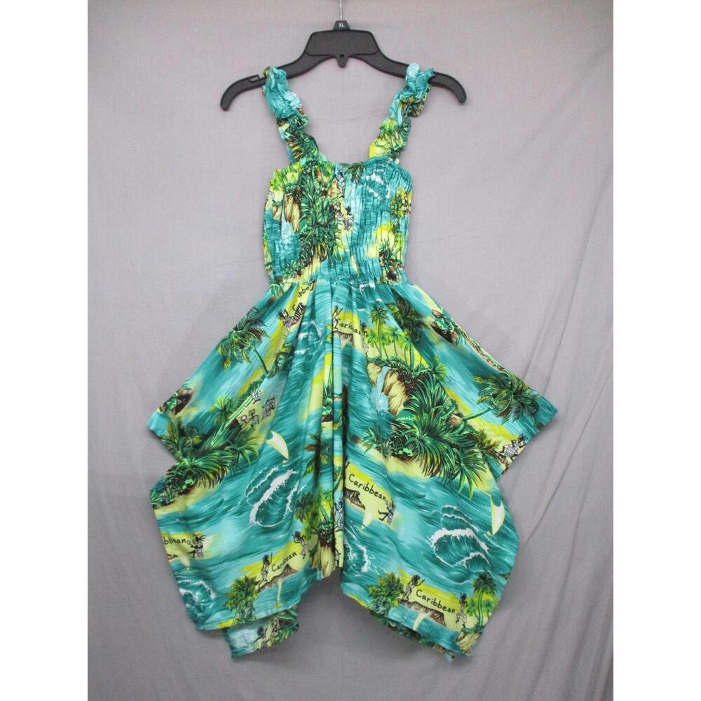 Rima Beachwear Caribbean Print Hank Hem Sundress Womens Size 6-10 YRS - Picture 9 of 11